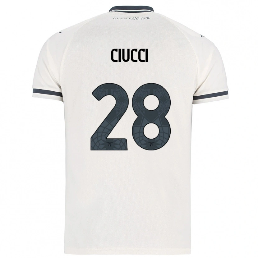 Danxen Niño Camiseta Federico Ciucci #28 Blanco Marino 2ª Equipación 2025/26 La Camisa