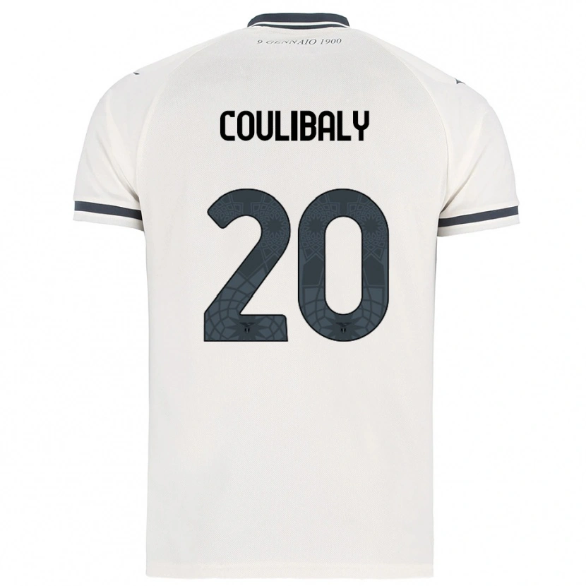 Danxen Niño Camiseta Larsson Coulibaly #20 Blanco Marino 2ª Equipación 2025/26 La Camisa