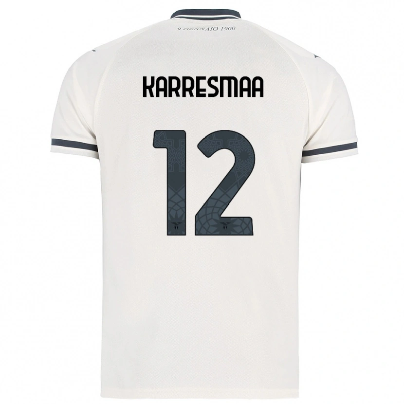 Danxen Niño Camiseta Kerttu Karresmaa #12 Blanco Marino 2ª Equipación 2025/26 La Camisa