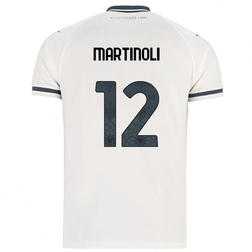 Danxen Niño Camiseta Elettra Martinoli #12 Blanco Marino 2ª Equipación 2025/26 La Camisa