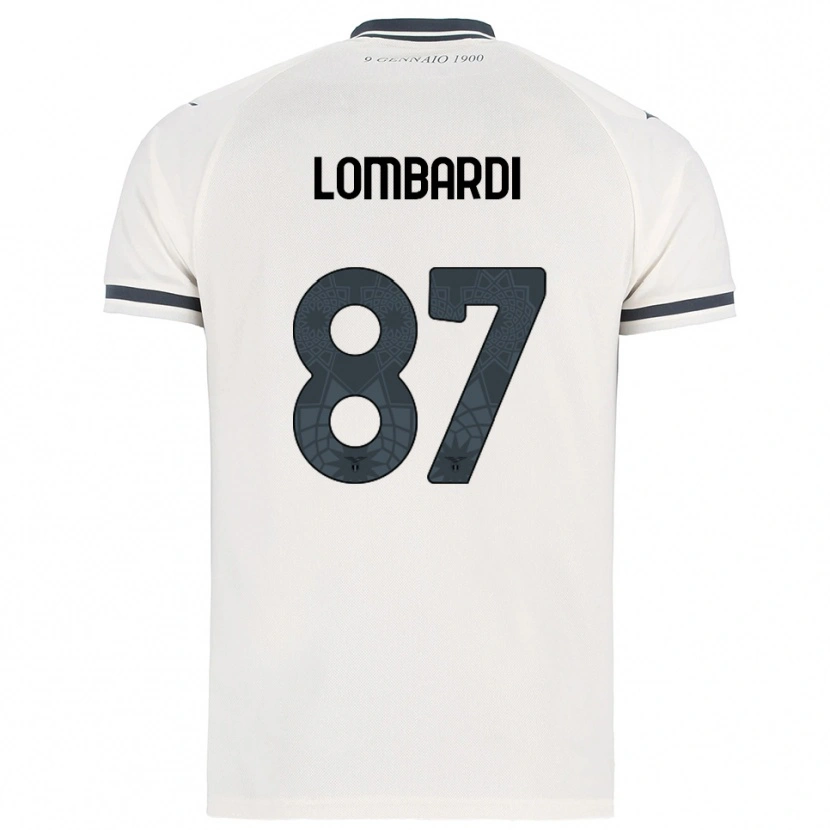 Danxen Niño Camiseta Cristiano Lombardi #87 Blanco Marino 2ª Equipación 2025/26 La Camisa