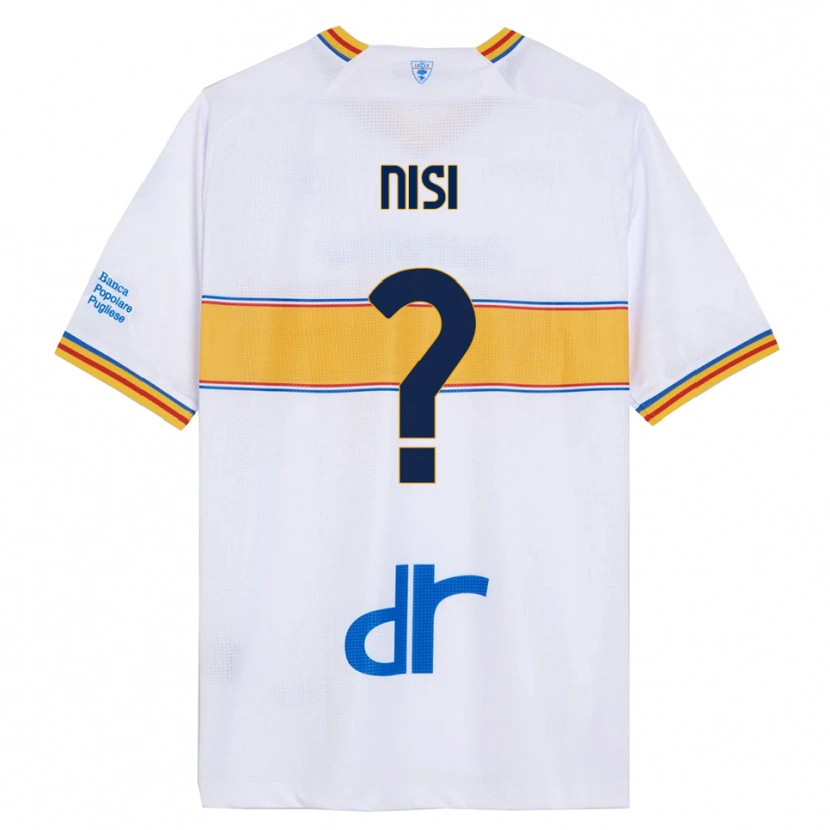 Danxen Niño Camiseta Giuseppe Nisi #0 Blanco Amarillo 2ª Equipación 2025/26 La Camisa