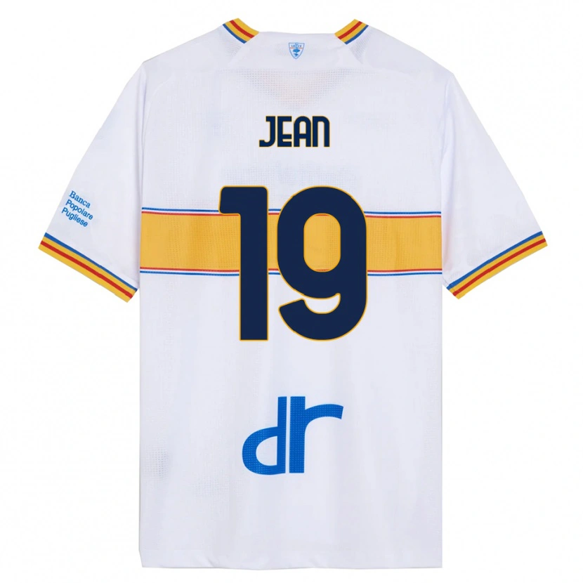 Danxen Niño Camiseta Gaby Jean #19 Blanco Amarillo 2ª Equipación 2025/26 La Camisa