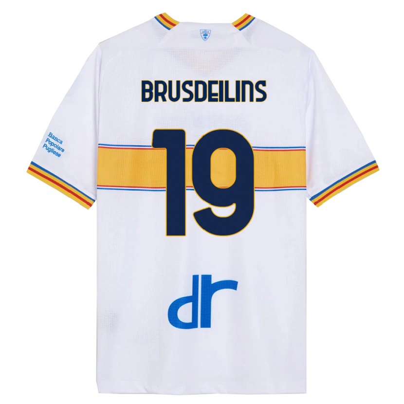 Danxen Niño Camiseta Bilal Brusdeilins #19 Blanco Amarillo 2ª Equipación 2025/26 La Camisa