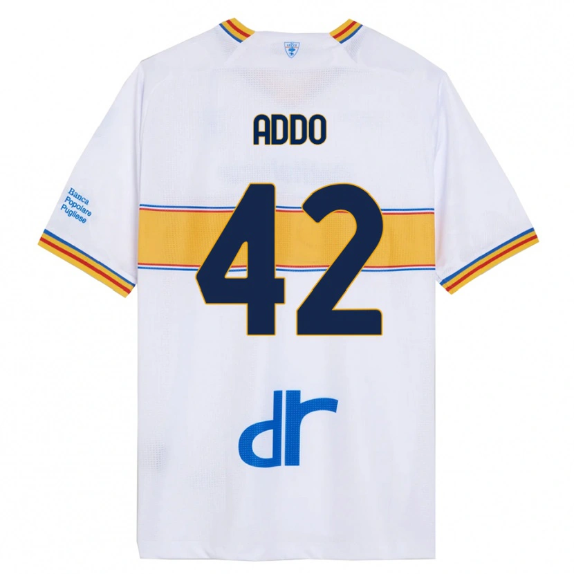 Danxen Niño Camiseta Vernon Addo #42 Blanco Amarillo 2ª Equipación 2025/26 La Camisa
