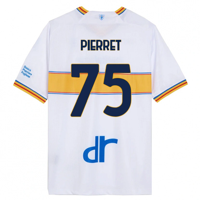 Danxen Niño Camiseta Balthazar Pierret #75 Blanco Amarillo 2ª Equipación 2025/26 La Camisa