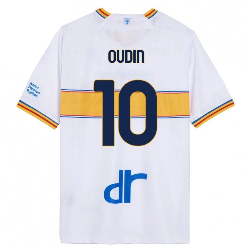 Danxen Niño Camiseta Rémi Oudin #10 Blanco Amarillo 2ª Equipación 2025/26 La Camisa