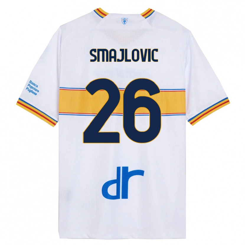 Danxen Niño Camiseta Zinedin Smajlovic #26 Blanco Amarillo 2ª Equipación 2025/26 La Camisa