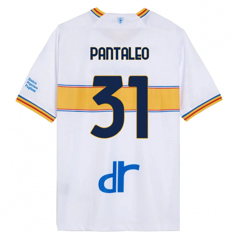 Danxen Niño Camiseta Dario Pantaleo #31 Blanco Amarillo 2ª Equipación 2025/26 La Camisa