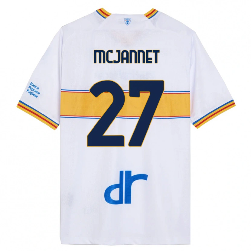 Danxen Niño Camiseta Ed Mcjannet #27 Blanco Amarillo 2ª Equipación 2025/26 La Camisa