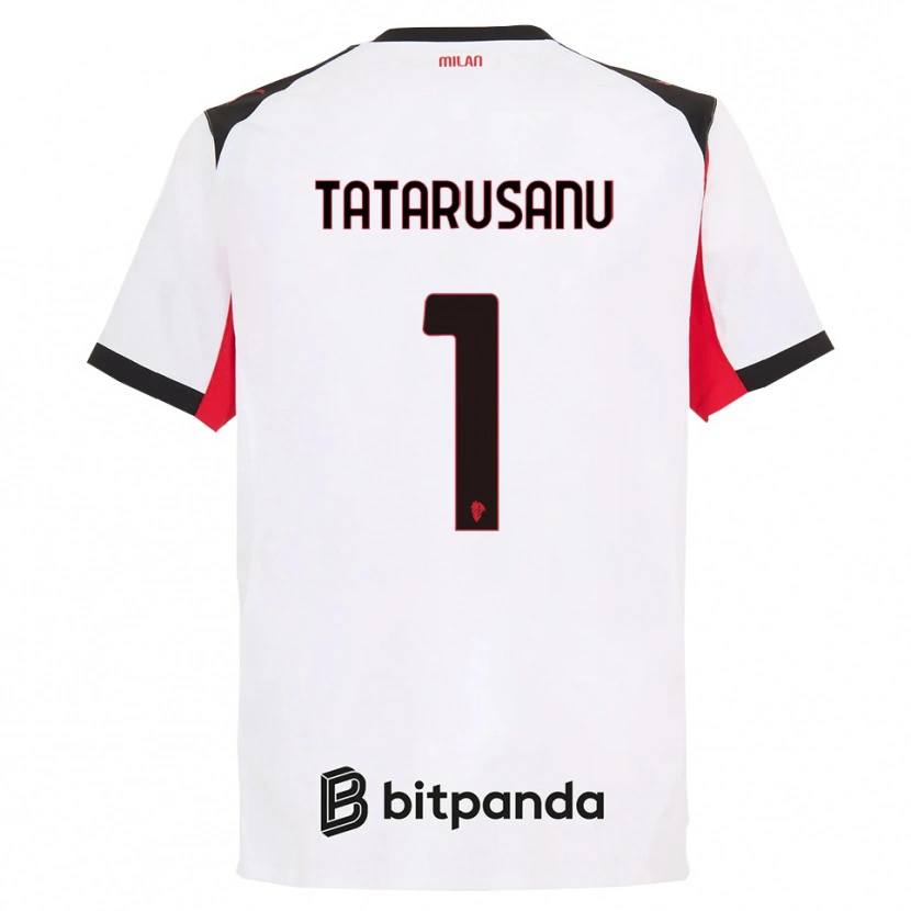 Danxen Niño Camiseta Ciprian Tatarusanu #1 Blanco Negro 2ª Equipación 2025/26 La Camisa