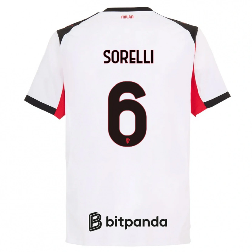 Danxen Niño Camiseta Nadine Sorelli #6 Blanco Negro 2ª Equipación 2025/26 La Camisa