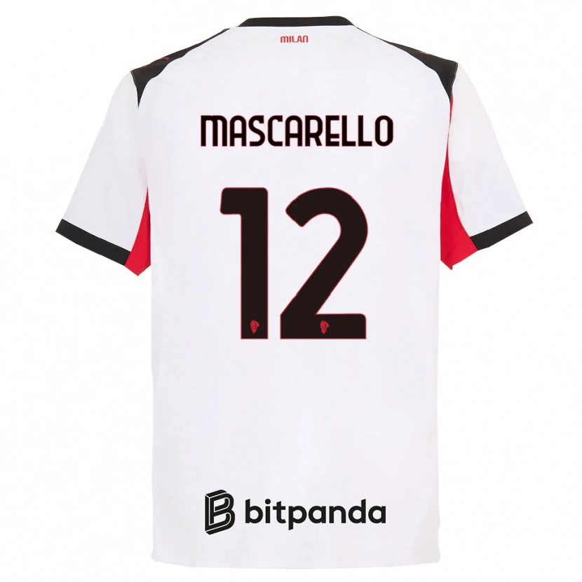 Danxen Niño Camiseta Marta Mascarello #12 Blanco Negro 2ª Equipación 2025/26 La Camisa