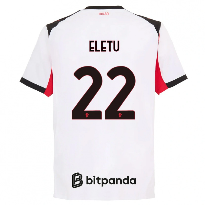 Danxen Niño Camiseta Victor Eletu #22 Blanco Negro 2ª Equipación 2025/26 La Camisa