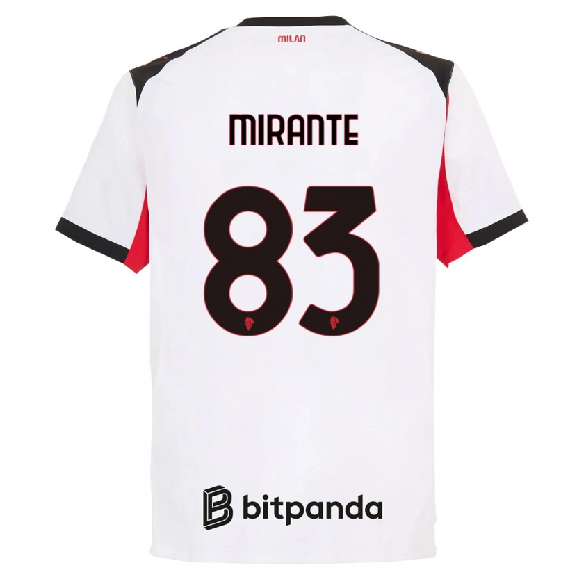 Danxen Niño Camiseta Antonio Mirante #83 Blanco Negro 2ª Equipación 2025/26 La Camisa