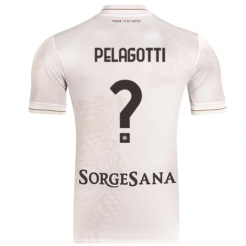 Danxen Niño Camiseta Ludovico Benjamin Pelagotti #0 Champán Marrón 2ª Equipación 2025/26 La Camisa
