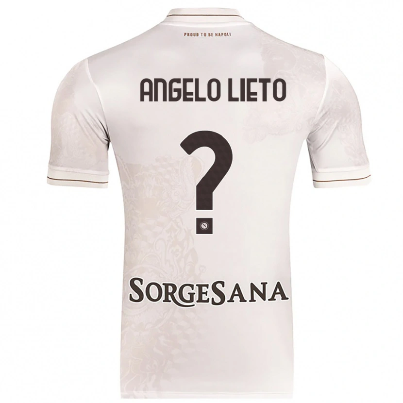 Danxen Niño Camiseta Angelo Lieto #0 Champán Marrón 2ª Equipación 2025/26 La Camisa