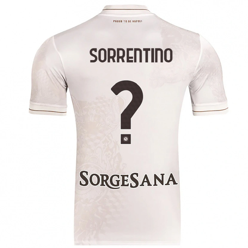 Danxen Niño Camiseta Andrea Sorrentino #0 Champán Marrón 2ª Equipación 2025/26 La Camisa