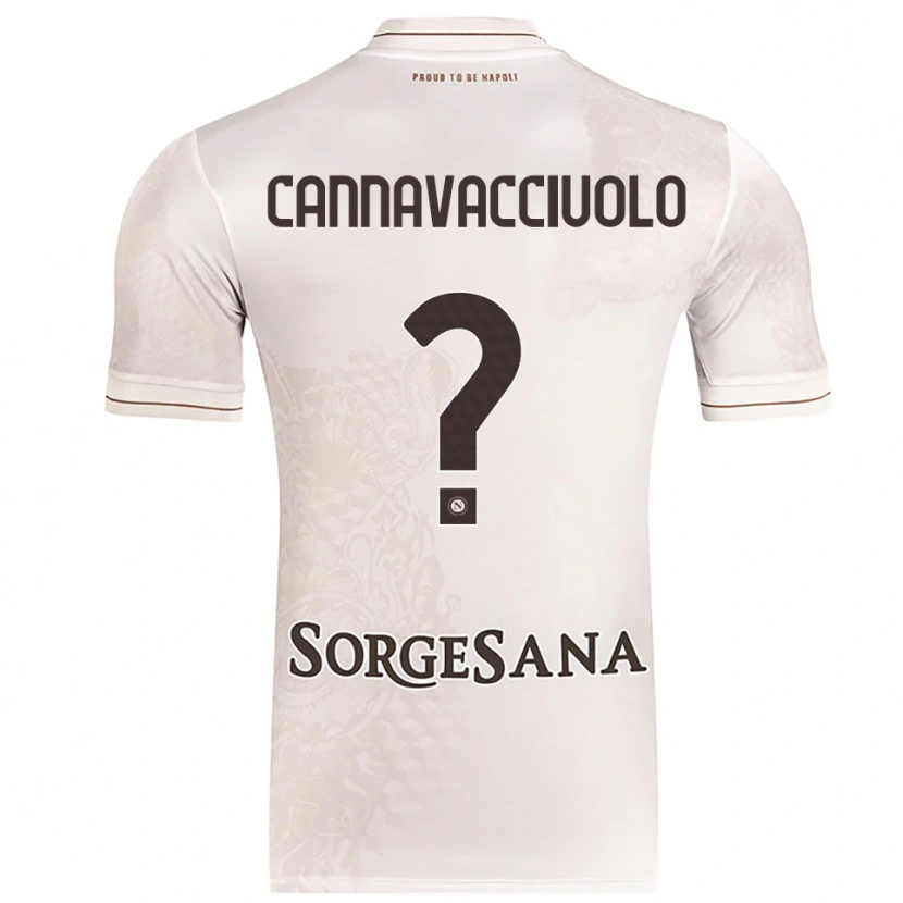 Danxen Niño Camiseta Luigi Pio Cannavacciuolo #0 Champán Marrón 2ª Equipación 2025/26 La Camisa