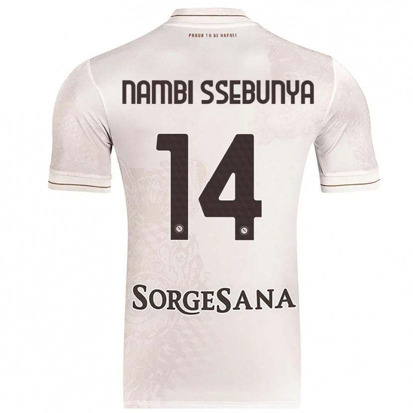 Danxen Niño Camiseta Violah Nambi Ssebunya #14 Champán Marrón 2ª Equipación 2025/26 La Camisa