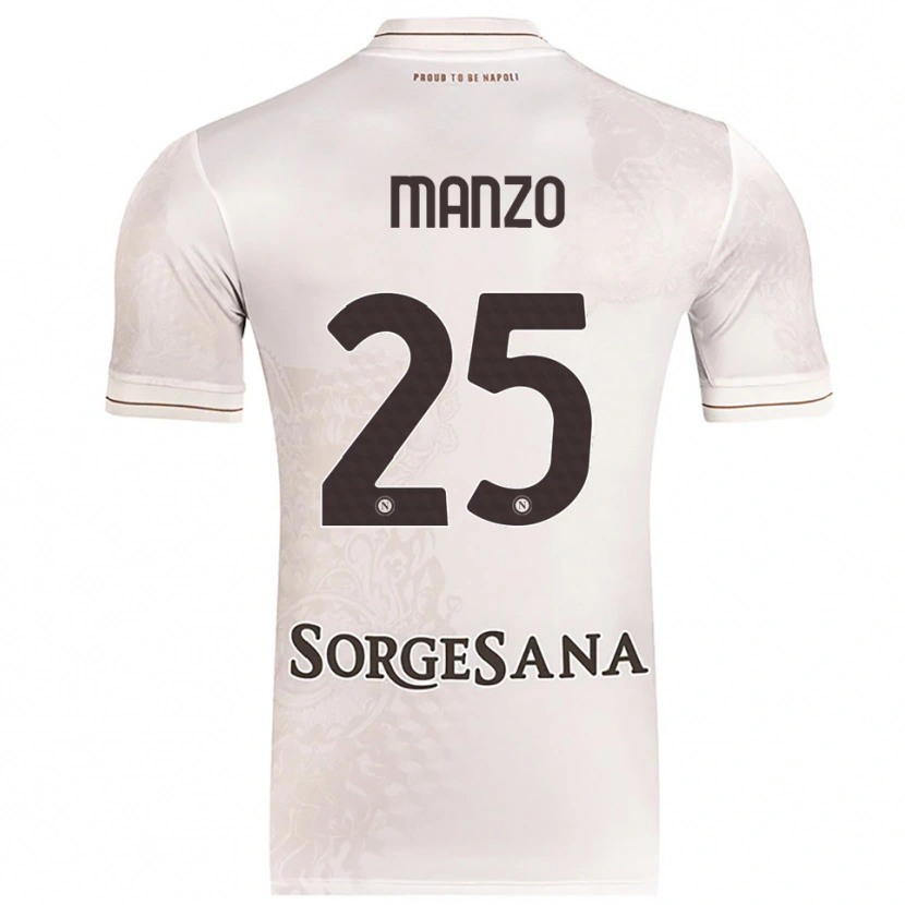 Danxen Niño Camiseta Alessia Manzo #25 Champán Marrón 2ª Equipación 2025/26 La Camisa
