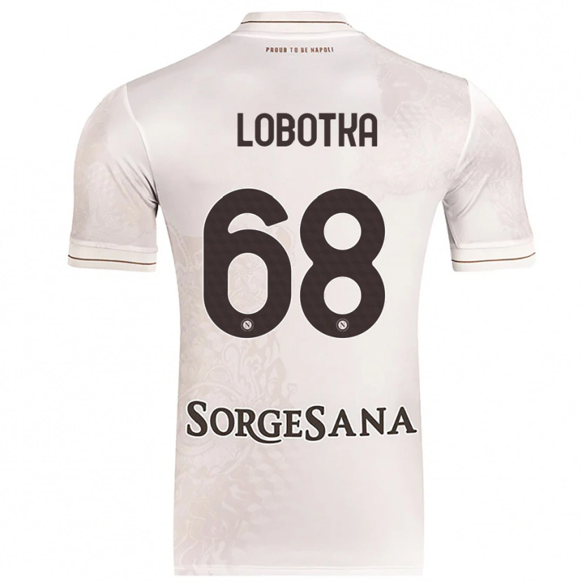 Danxen Niño Camiseta Stanislav Lobotka #68 Champán Marrón 2ª Equipación 2025/26 La Camisa