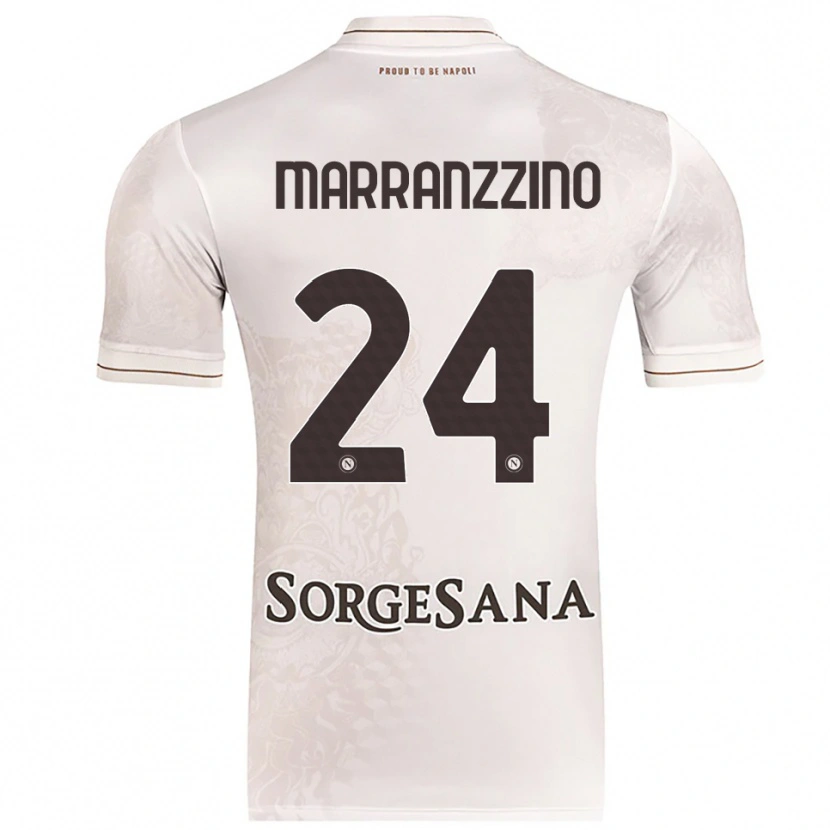 Danxen Niño Camiseta Pasquale Marranzzino #24 Champán Marrón 2ª Equipación 2025/26 La Camisa