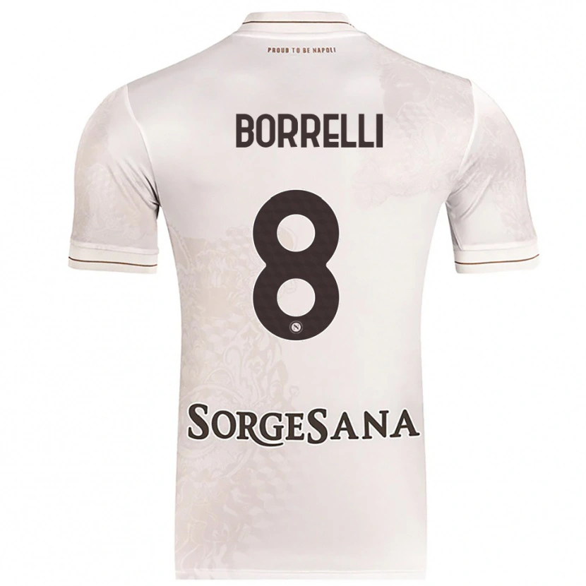 Danxen Niño Camiseta Ciro Borrelli #8 Champán Marrón 2ª Equipación 2025/26 La Camisa