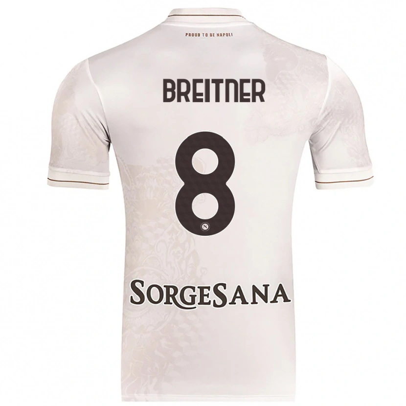 Danxen Niño Camiseta Stephanie Breitner #8 Champán Marrón 2ª Equipación 2025/26 La Camisa