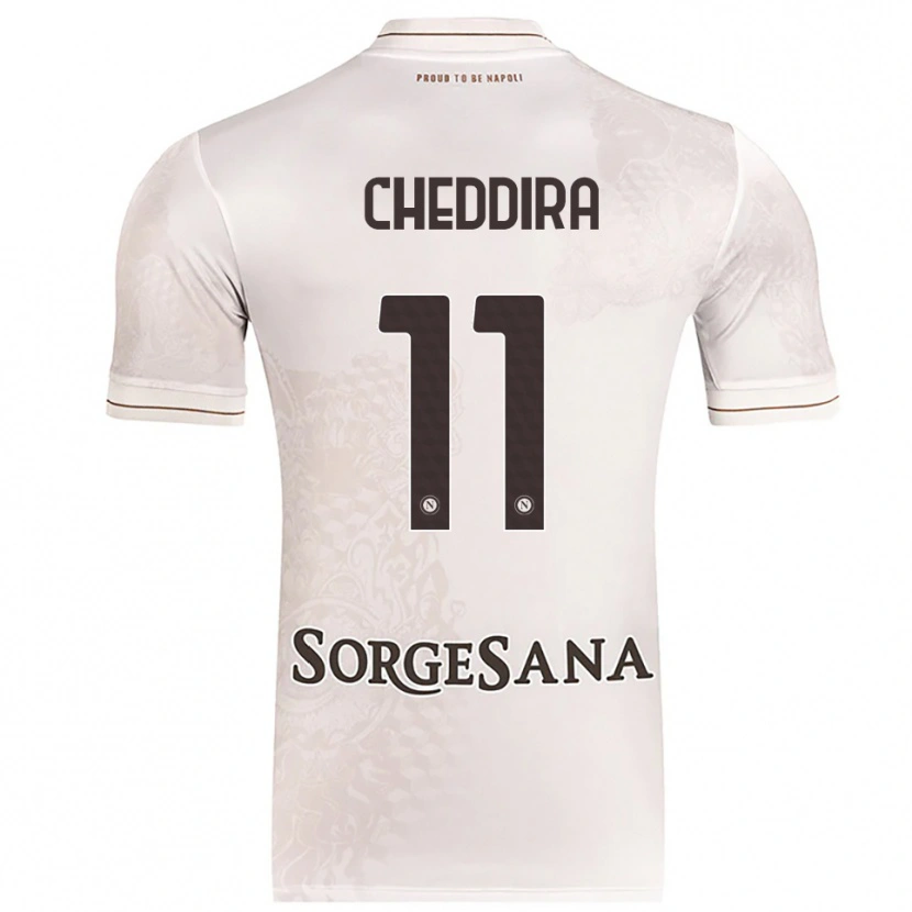 Danxen Niño Camiseta Walid Cheddira #11 Champán Marrón 2ª Equipación 2025/26 La Camisa
