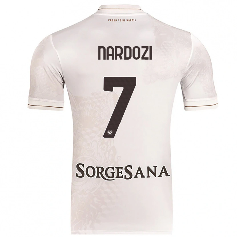 Danxen Niño Camiseta Manuel Nardozi #7 Champán Marrón 2ª Equipación 2025/26 La Camisa