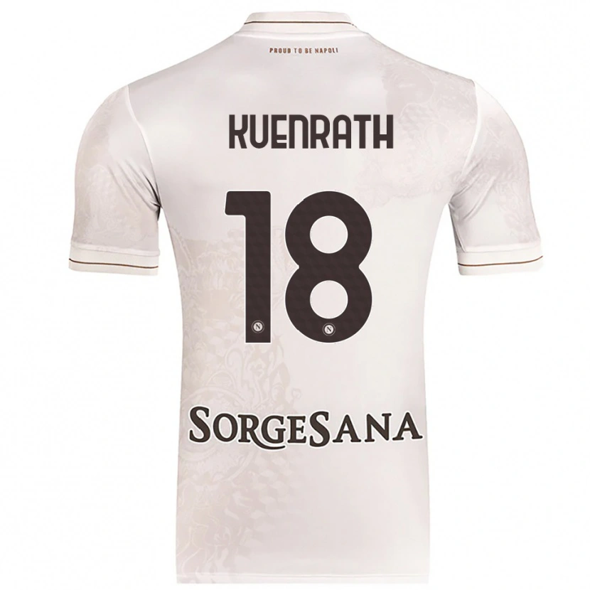 Danxen Niño Camiseta Melanie Kuenrath #18 Champán Marrón 2ª Equipación 2025/26 La Camisa