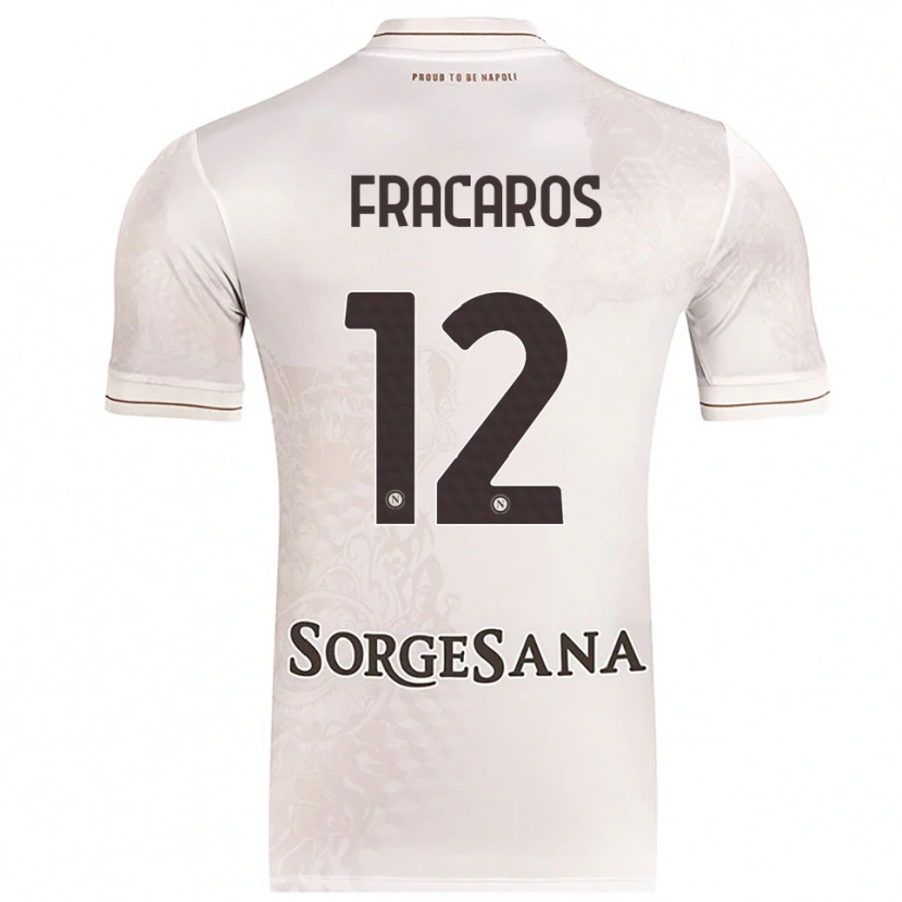 Danxen Niño Camiseta Caterina Fracaros #12 Champán Marrón 2ª Equipación 2025/26 La Camisa