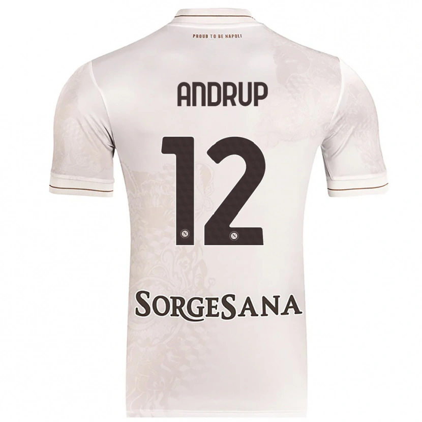 Danxen Niño Camiseta Klara Lena Elisabeth Andrup #12 Champán Marrón 2ª Equipación 2025/26 La Camisa