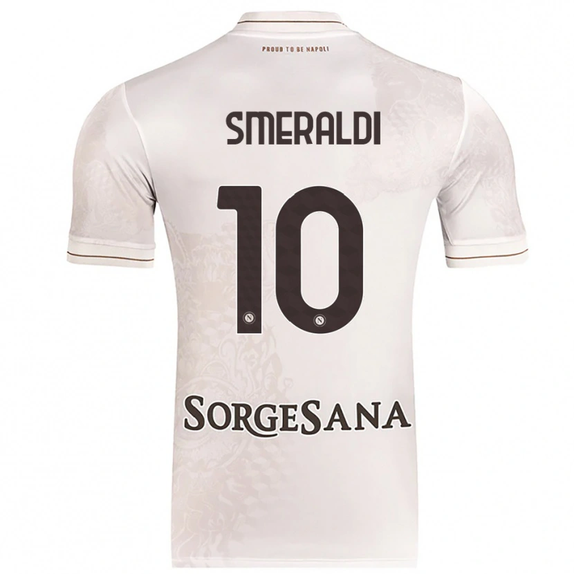 Danxen Niño Camiseta Andrea Smeraldi #10 Champán Marrón 2ª Equipación 2025/26 La Camisa