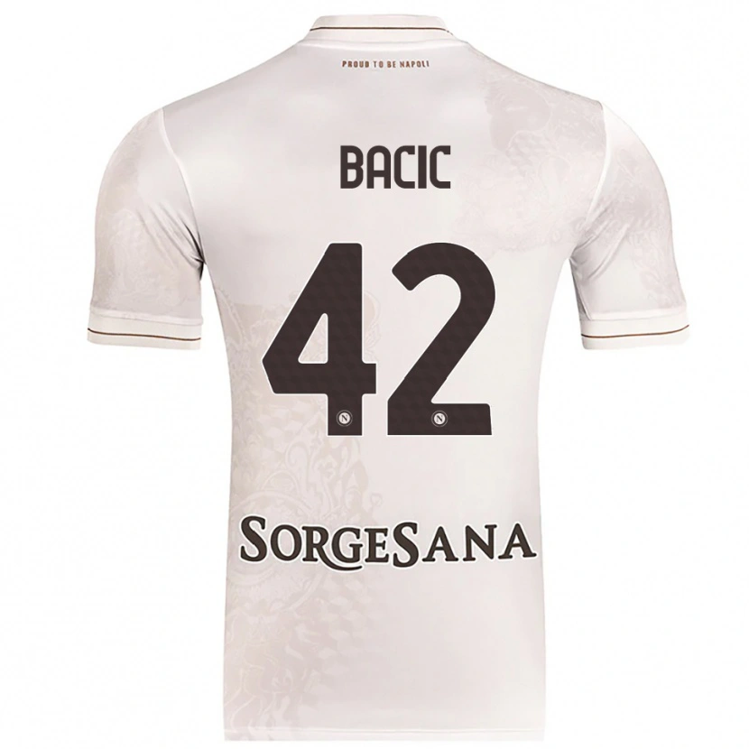 Danxen Niño Camiseta Doris Bačić #42 Champán Marrón 2ª Equipación 2025/26 La Camisa