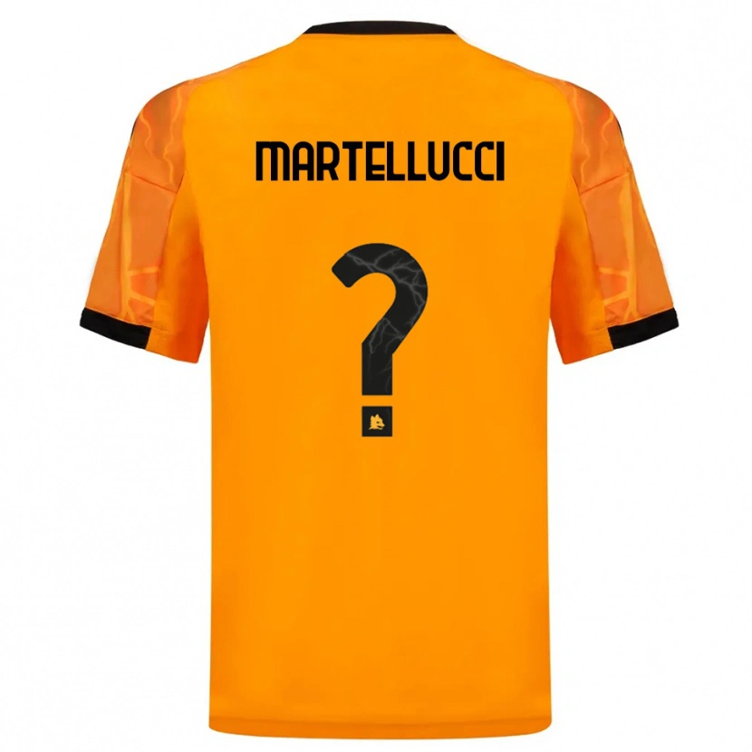 Danxen Niño Camiseta Federico Martellucci #0 Naranja Negro 2ª Equipación 2025/26 La Camisa