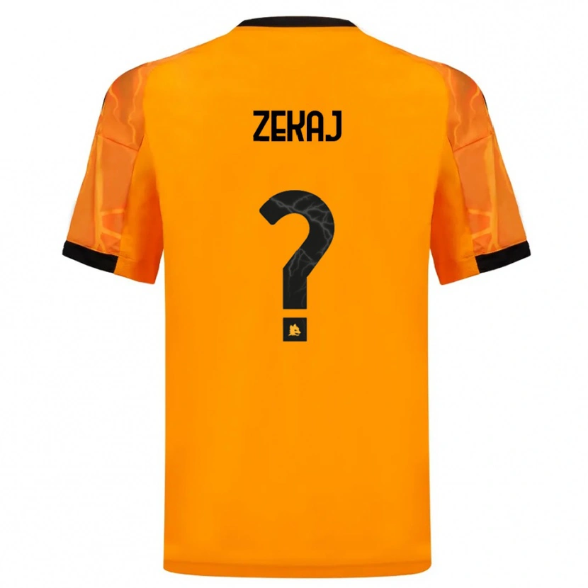 Danxen Niño Camiseta Alvin Zekaj #0 Naranja Negro 2ª Equipación 2025/26 La Camisa