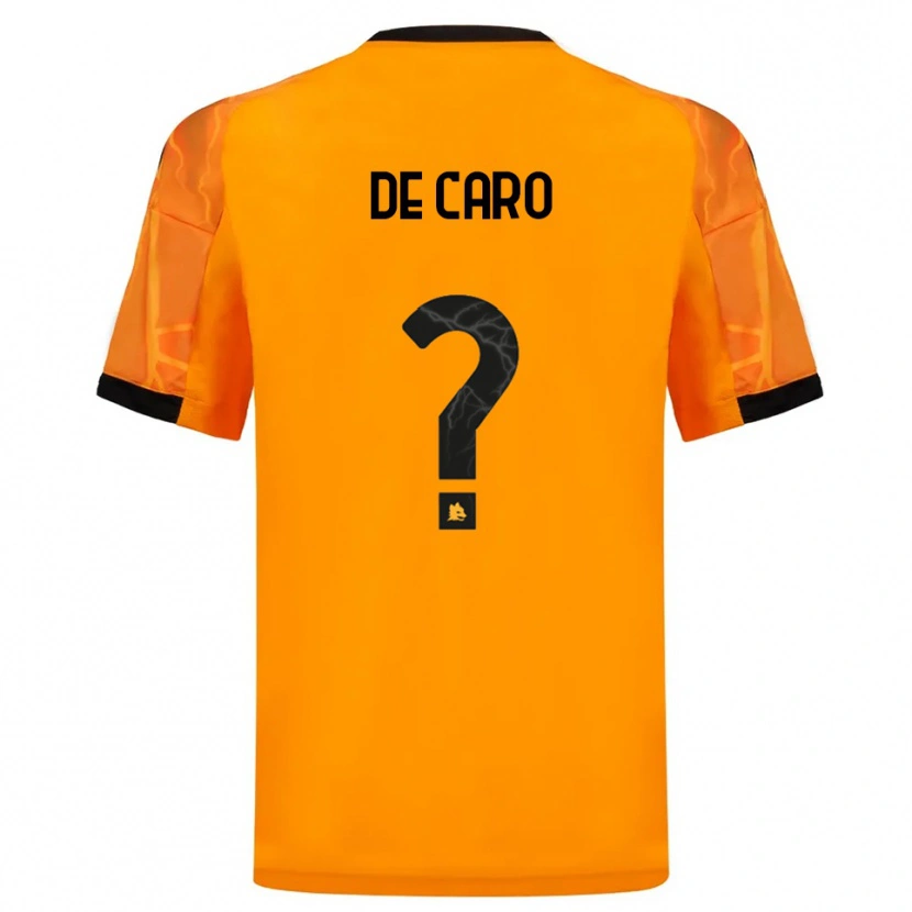 Danxen Niño Camiseta Lorenzo De Caro #0 Naranja Negro 2ª Equipación 2025/26 La Camisa