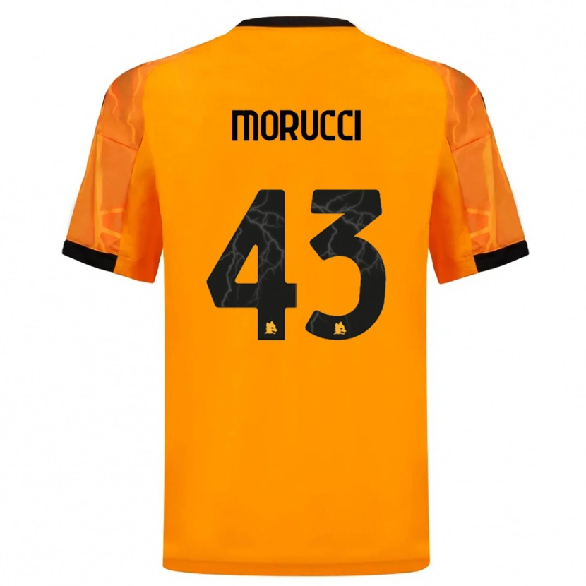 Danxen Niño Camiseta Edoardo Morucci #43 Naranja Negro 2ª Equipación 2025/26 La Camisa