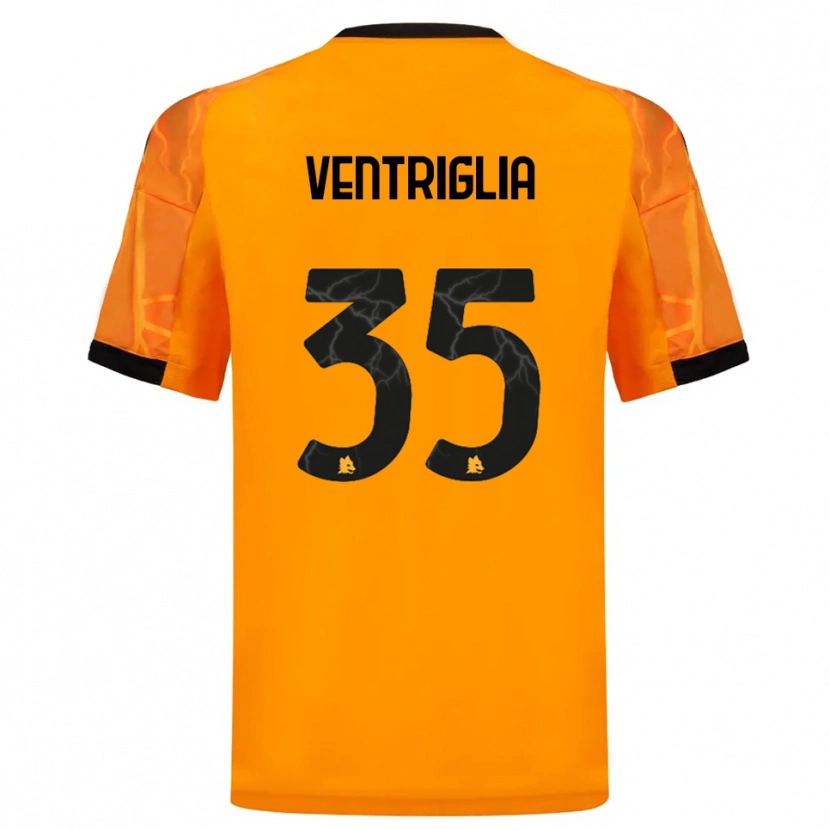 Danxen Niño Camiseta Rosanna Ventriglia #35 Naranja Negro 2ª Equipación 2025/26 La Camisa