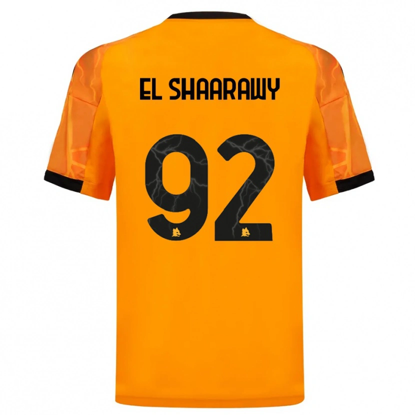 Danxen Niño Camiseta Stephan El Shaarawy #92 Naranja Negro 2ª Equipación 2025/26 La Camisa