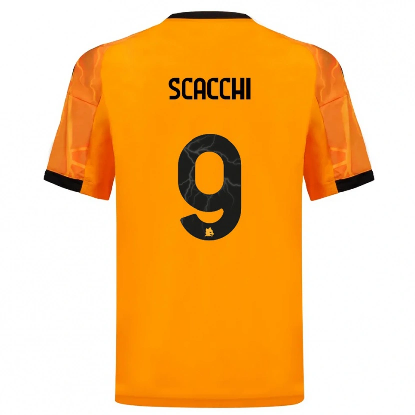 Danxen Niño Camiseta Manuel Scacchi #9 Naranja Negro 2ª Equipación 2025/26 La Camisa
