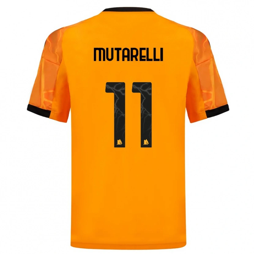 Danxen Niño Camiseta Matteo Mutarelli #11 Naranja Negro 2ª Equipación 2025/26 La Camisa