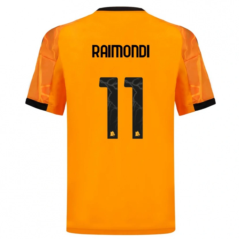 Danxen Niño Camiseta Simone Raimondi #11 Naranja Negro 2ª Equipación 2025/26 La Camisa