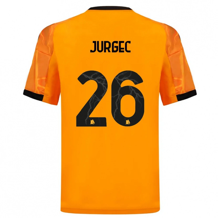 Danxen Niño Camiseta Jan Jurgec #26 Naranja Negro 2ª Equipación 2025/26 La Camisa