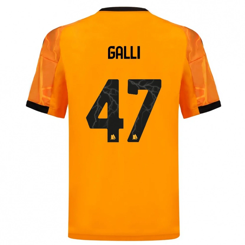 Danxen Niño Camiseta Giulia Galli #47 Naranja Negro 2ª Equipación 2025/26 La Camisa