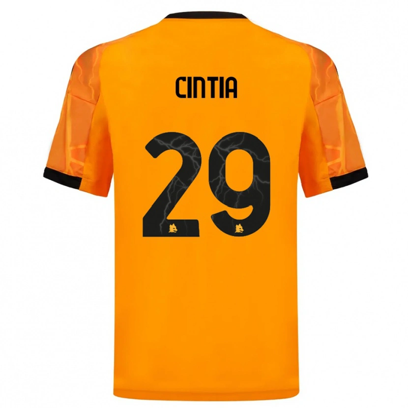 Danxen Niño Camiseta Cintia Rafaela Soares Martins #29 Naranja Negro 2ª Equipación 2025/26 La Camisa