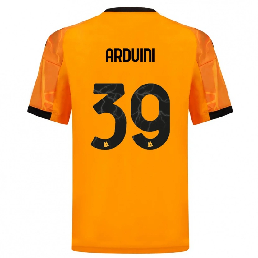 Danxen Niño Camiseta Giacomo Arduini #39 Naranja Negro 2ª Equipación 2025/26 La Camisa
