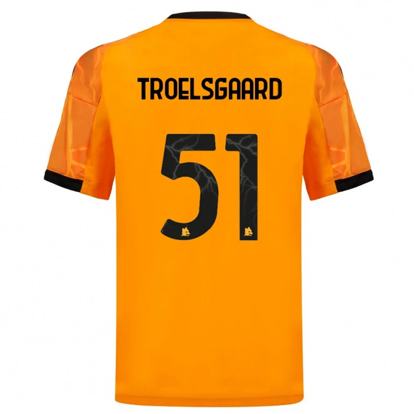 Danxen Niño Camiseta Sanne Troelsgaard Nielsen #51 Naranja Negro 2ª Equipación 2025/26 La Camisa